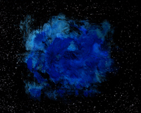Kosmischer Nebel - Blue Moon