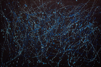 Hommage  Jackson Pollock / Rapsody in blue - Blue Moon